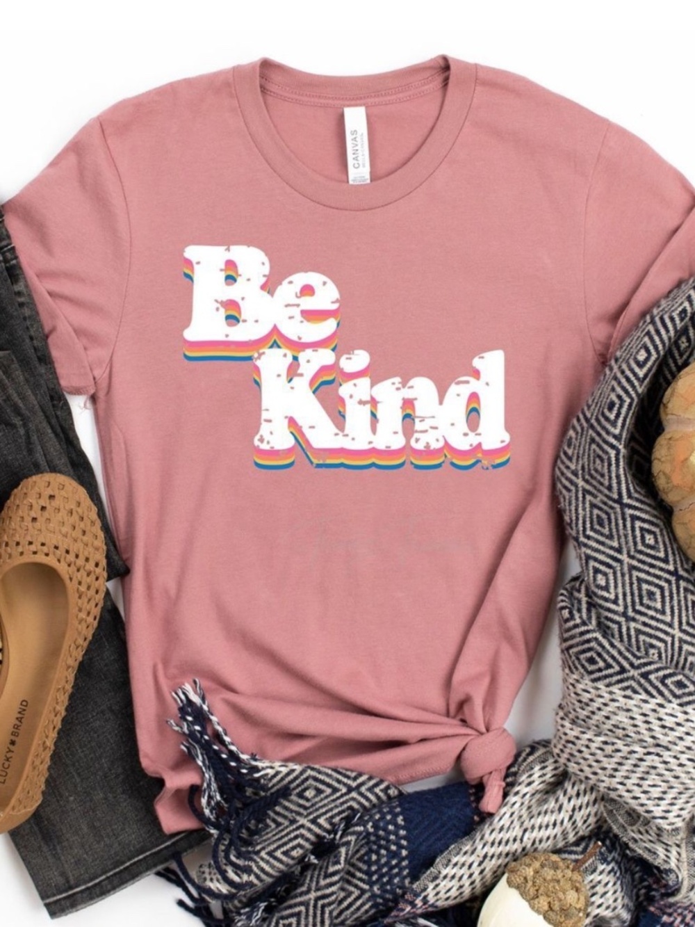 Bella Canvas Retro Be Kind Short Sleeve Graphic Tee